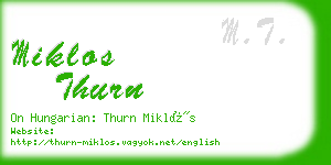 miklos thurn business card